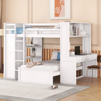 Letto a soppalco full-size con letto singolo indipendente
