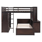 Letto a soppalco full-size con letto singolo indipendente