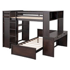 Letto a soppalco full-size con letto singolo indipendente