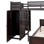 Letto a soppalco full-size con letto singolo indipendente