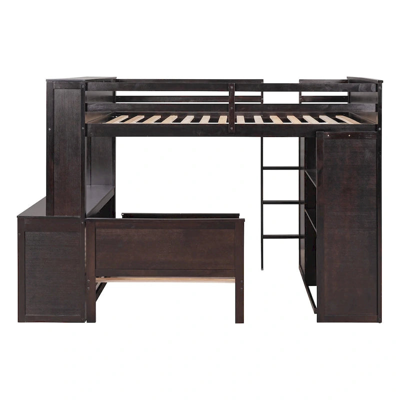 Letto a soppalco full-size con letto singolo indipendente