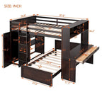 Letto a soppalco full-size con letto singolo indipendente