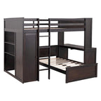 Letto a soppalco full-size con letto singolo indipendente