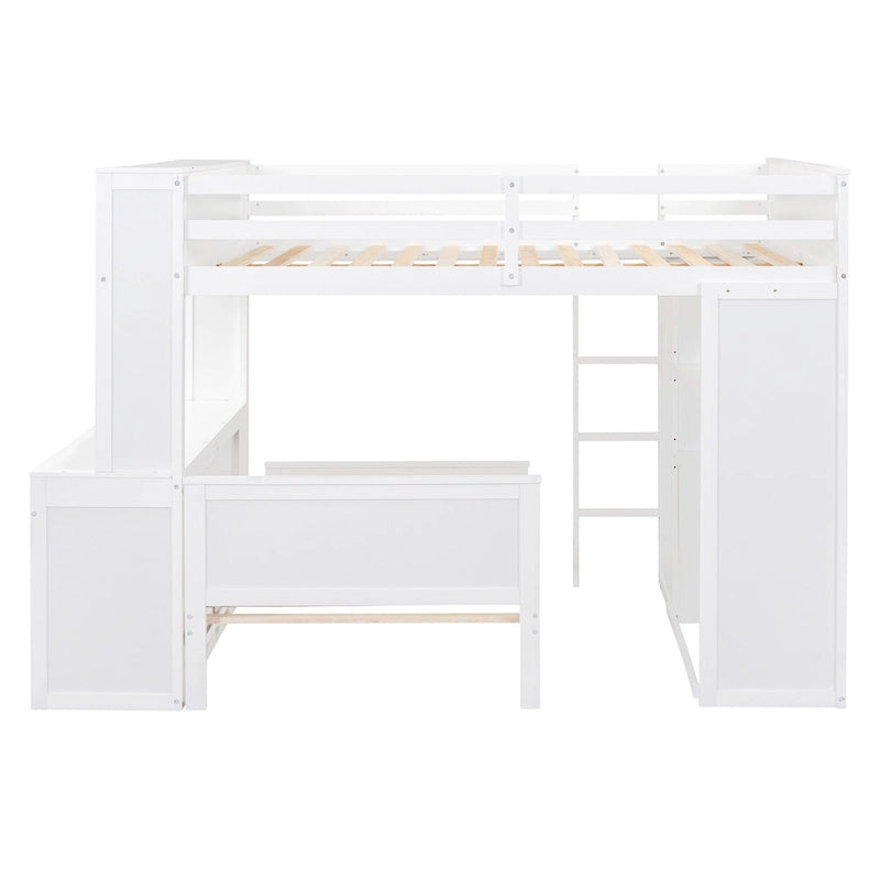 Letto a soppalco full-size con letto singolo indipendente