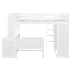 Letto a soppalco full-size con letto singolo indipendente