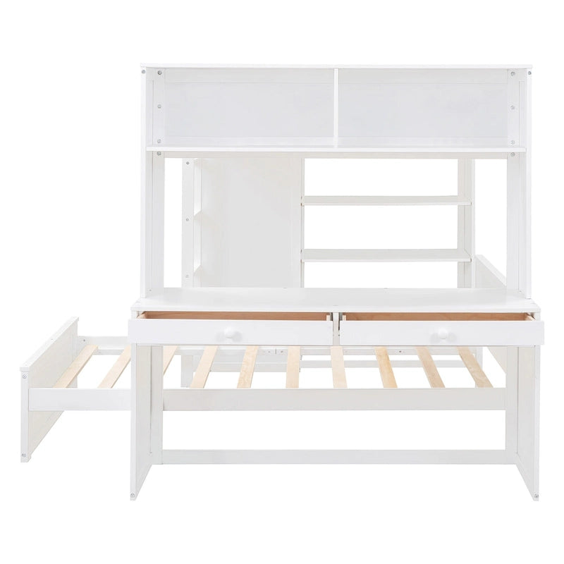 Letto a soppalco full-size con letto singolo indipendente
