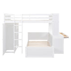 Letto a soppalco full-size con letto singolo indipendente