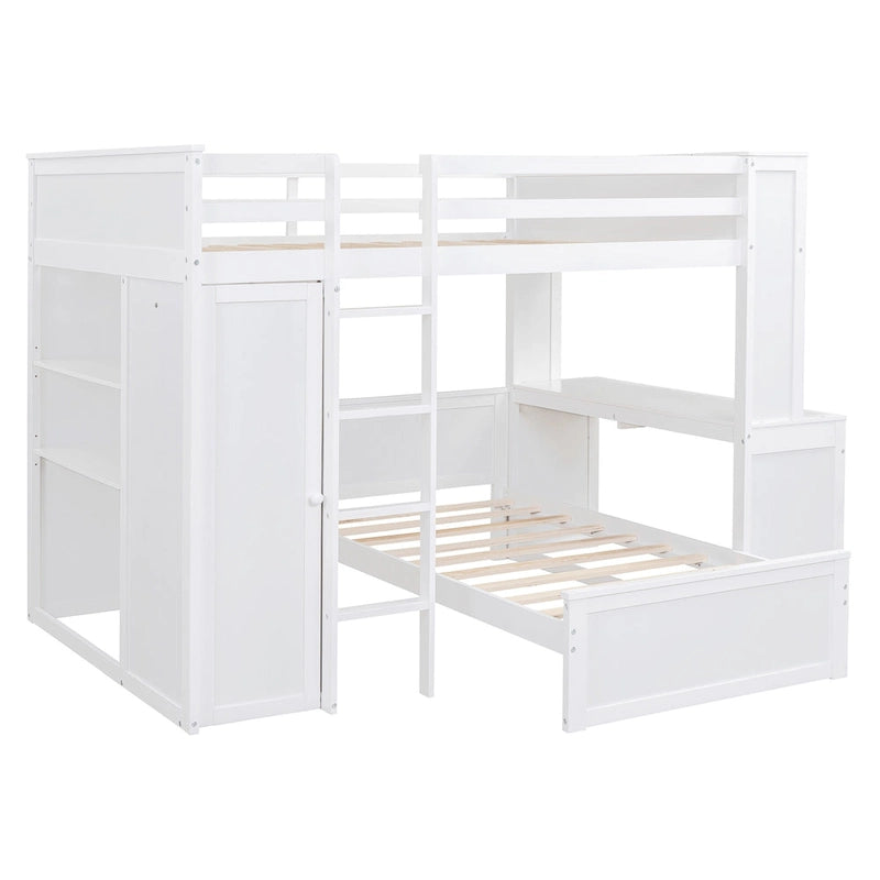 Letto a soppalco full-size con letto singolo indipendente