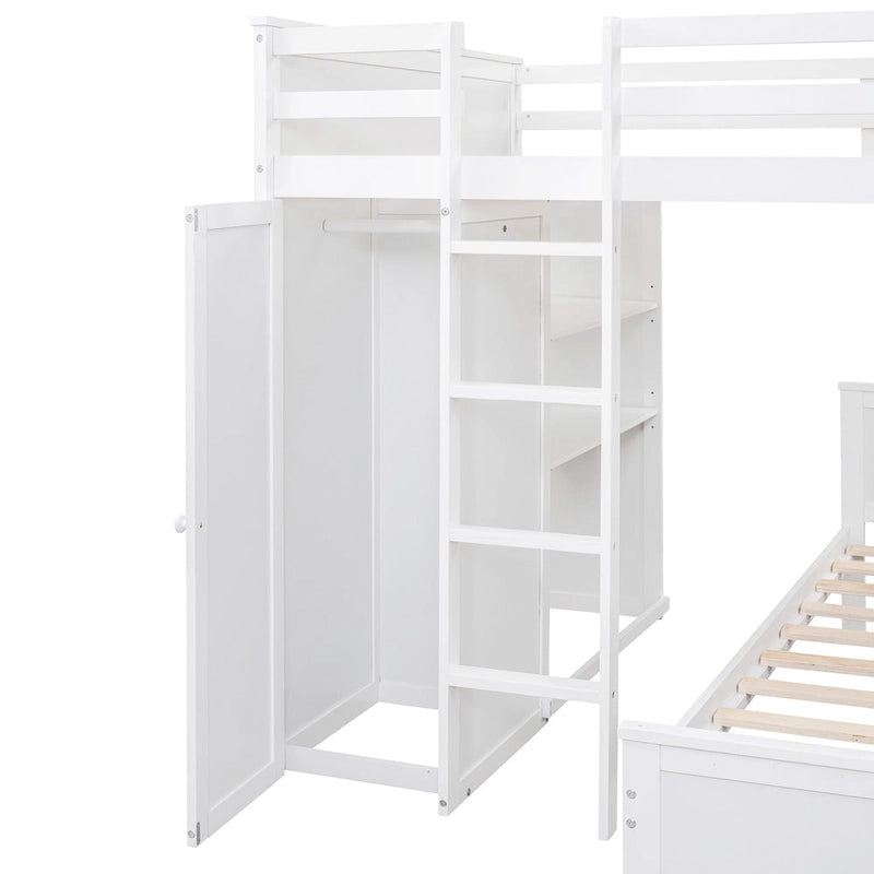 Letto a soppalco full-size con letto singolo indipendente