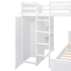Letto a soppalco full-size con letto singolo indipendente