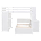 Letto a soppalco full-size con letto singolo indipendente
