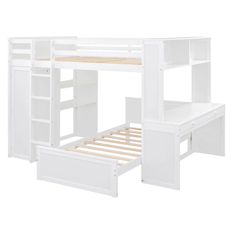 Letto a soppalco full-size con letto singolo indipendente
