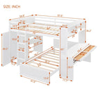 Letto a soppalco full-size con letto singolo indipendente