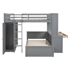 Letto a soppalco full-size con letto singolo indipendente