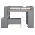 Letto a soppalco full-size con letto singolo indipendente