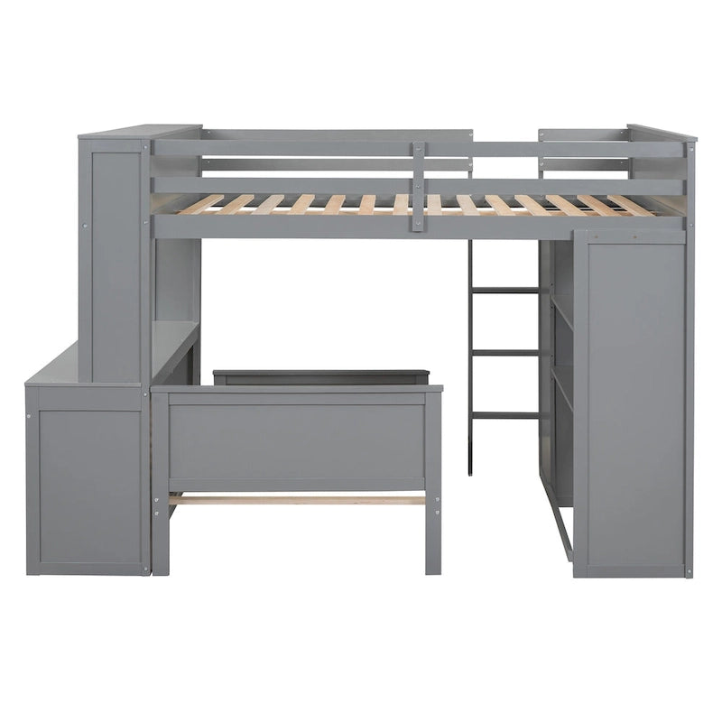 Letto a soppalco full-size con letto singolo indipendente