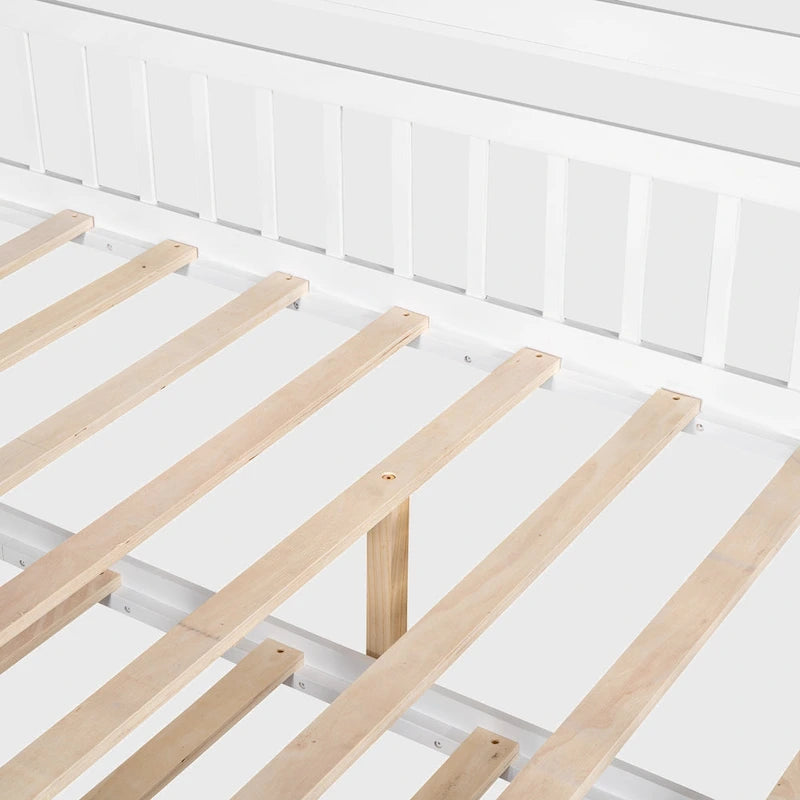 Struttura letto a casetta a grandezza naturale con letto estraibile singolo