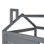 Nestfair Twin Size House Style Wood Bed with Trundle
