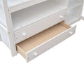 Merax Wood Loft Bed with Desk, Shelves and Drawers