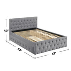 Letto matrimoniale imbottito con letto estraibile