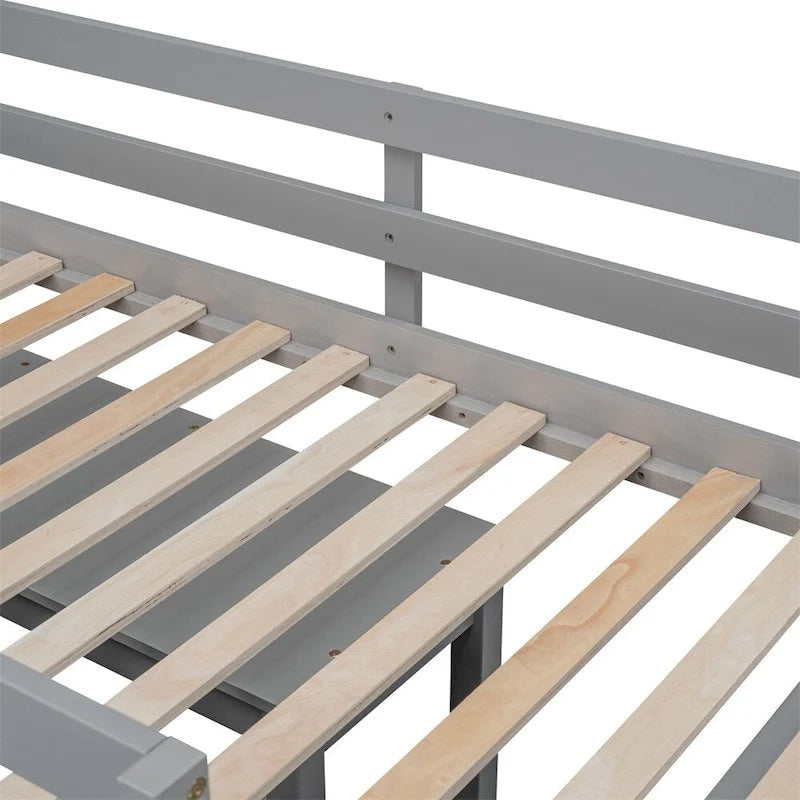 Letto a soppalco singolo con scrivania estraibile e 4 cassetti contenitori