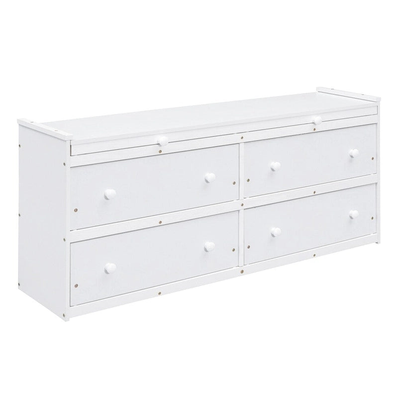 Letto a soppalco singolo con scrivania estraibile e 4 cassetti contenitori