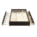 Full Size Bed With Twin Size Trundle and Two Drawers