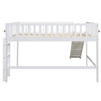 Letto a soppalco basso a grandezza naturale con scivolo e scaletta per bambini