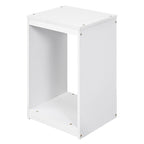 Letto a soppalco matrimoniale/full size con scrivania, mensole portaoggetti, cassetti, luce LED e stazione di ricarica – Bianco