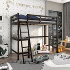 Struttura letto a soppalco singolo con scrivania e scaletta integrate